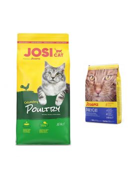 Pakiet Josera Crunchy Poultry Drób 10 kg + Josera Daily Cat Drób Bezzbożowa 400 g  GRATIS